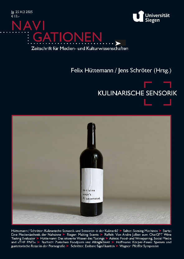 Zeitschrift erschienen: Navigationen: Kulinarische Sensorik (Jg. 25, 2025, Heft 2)